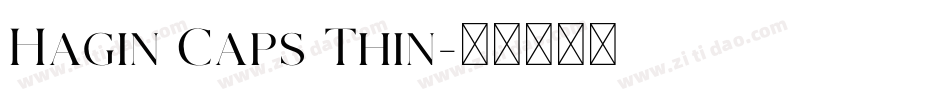 Hagin Caps Thin字体转换